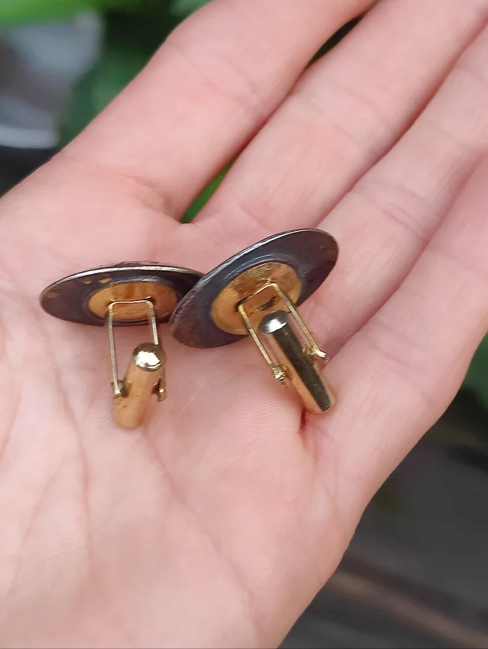 🦚 Vintage Enameled Peacock Cufflinks